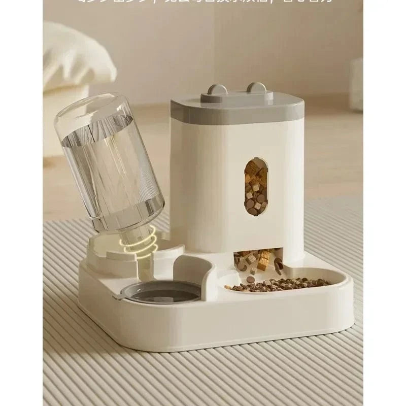 Dual Pet Feeder & Water Fountain