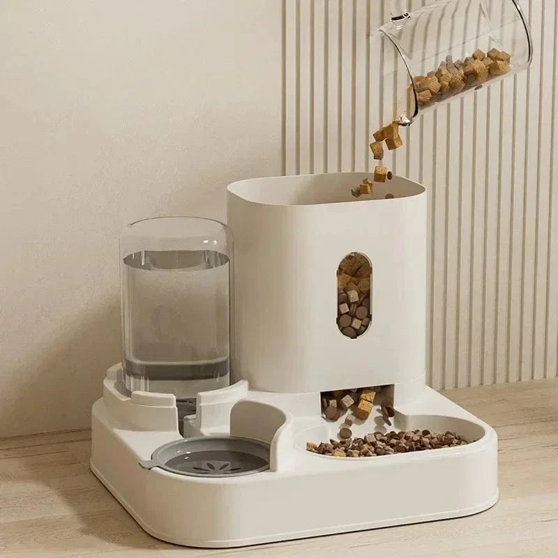 Dual Pet Feeder & Water Fountain