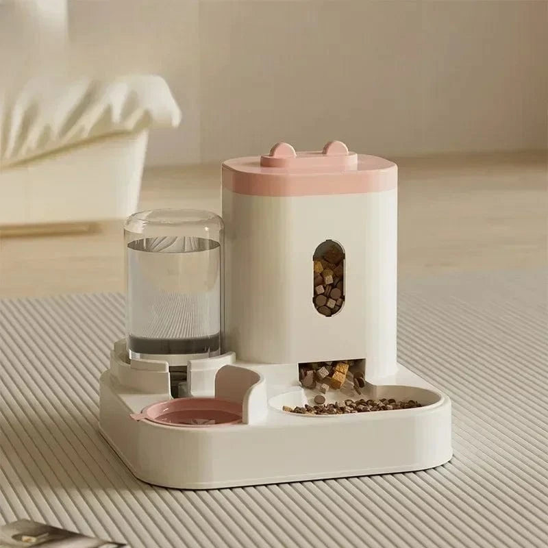 Dual Pet Feeder & Water Fountain